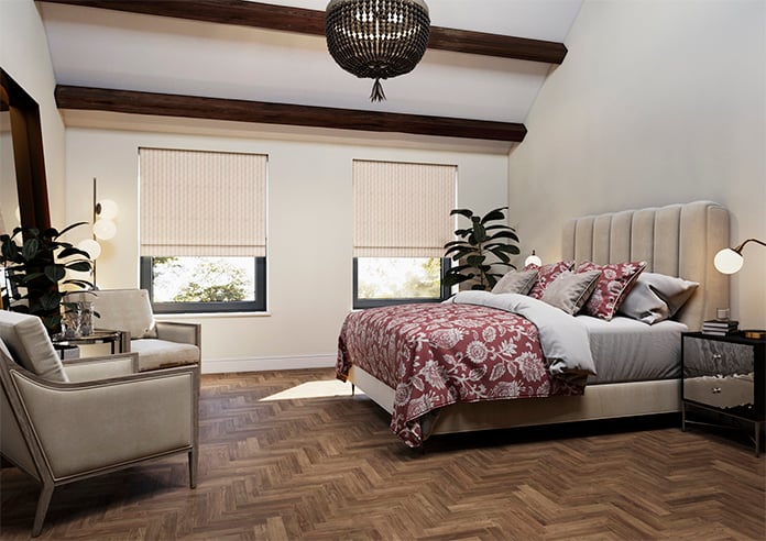 Emily Bond George Stripe Print, Red - Twist&Fit Roman Blind - Image 7